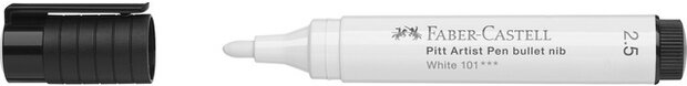 tekenstift Pitt Artist 2,5 mm 101 wit