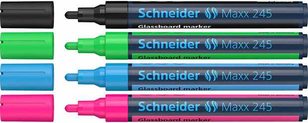glasbordmarkerset Maxx 245 12 cm2-3 mm 4-delig