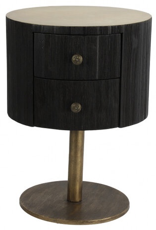 bijzettafel Benton 37 x 49 cm staal/hout brons