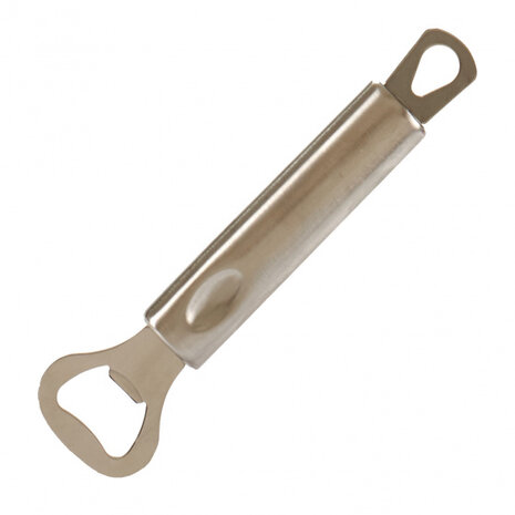 flesopener 18 cm RVS zilver