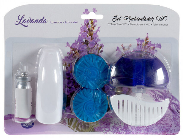 luchtverfrisser badkamer lavendel paars/wit