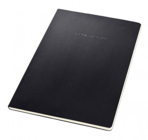 schrift Conceptum A4 softcover gelinieerd zwart