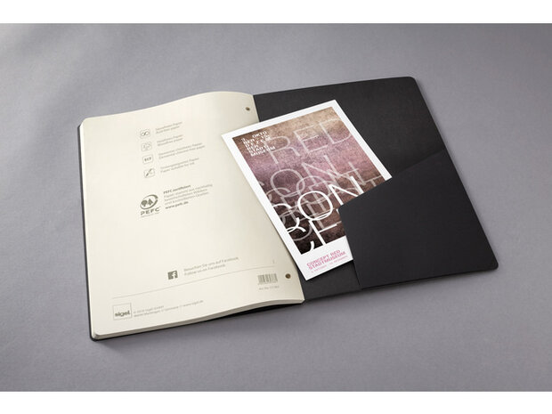 schrift Conceptum A4 softcover gelinieerd zwart