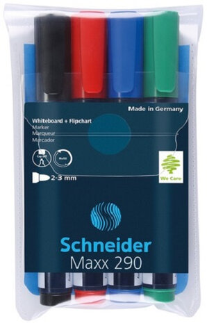 whiteboardmarker Maxx etui 290 2 - 3 mm 4 stuks