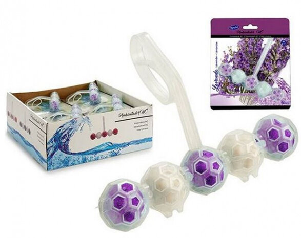 luchtverfrisser toilet lavendel 50 gram paars/wit