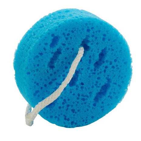 badspons 11 x 4 cm viscose blauw