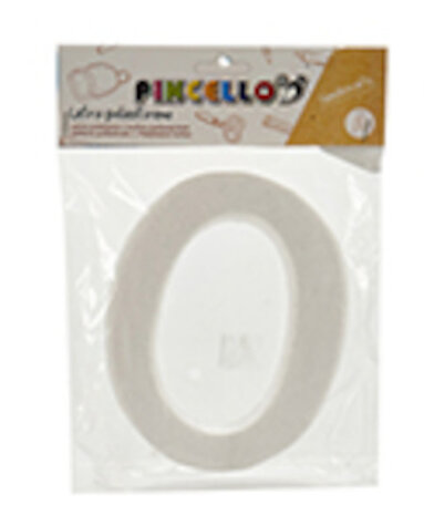 decoratieletter O junior 22 x 17 cm polystyreen wit