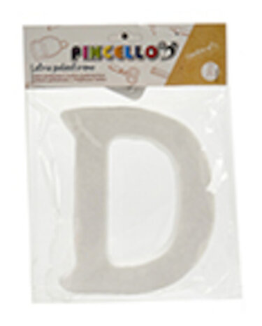 decoratieletter D junior 22 x 17 cm polystyreen wit