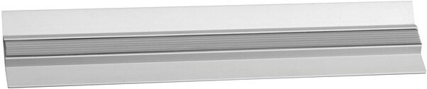 liniaal 20 cm aluminium/rubber zilver/zwart