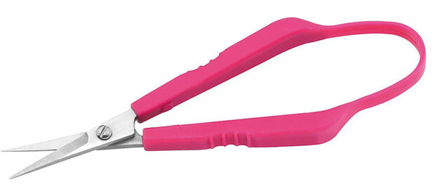 silhouetschaar doorlopend 10 cm RVS zilver/roze