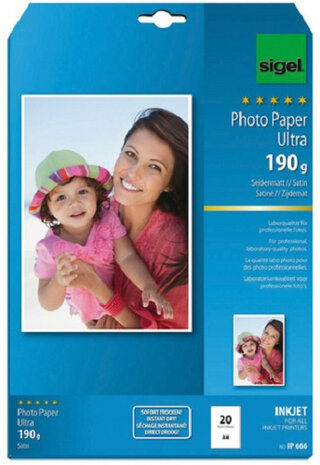 fotopapier Inkjet A4 180 gram wit 20 vellen