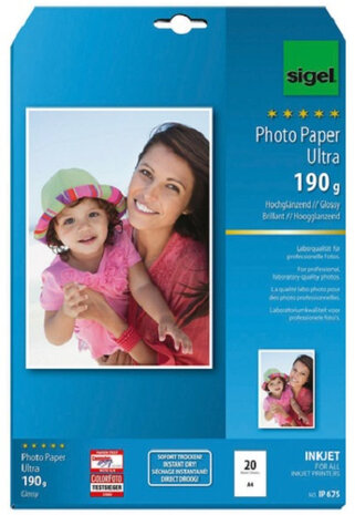fotopapier Inkjet hoogglans A4 180 gram wit 20 vellen