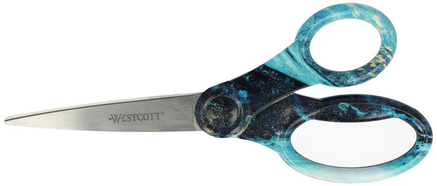 schaar Trendsetter 20 cm RVS lichtblauw/donkerblauw