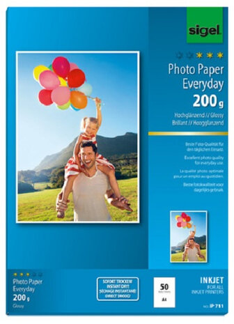 fotopapier Inkjet Everyday A4 200 gram wit 50 vellen