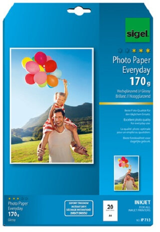 fotopapier Inkjet Everyday A4 170 gram wit 20 vellen