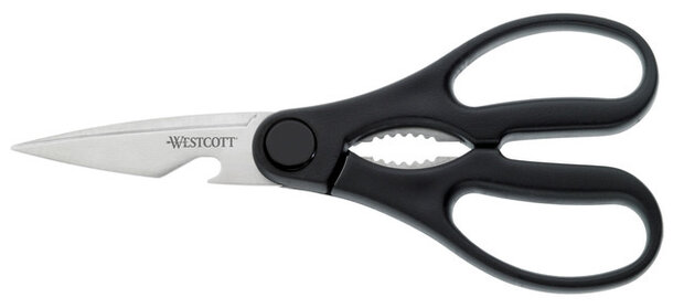 keukenschaar 21 cm RVS zwart/zilver