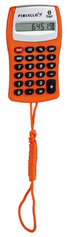 rekenmachine pocket 9,5 x 6 cm oranje