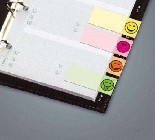 indexeringsstrookjes Smiley 5 x 2 cm papier 200 vellen