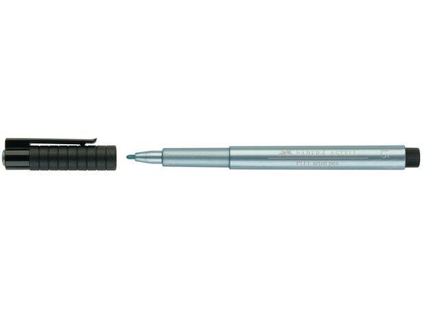tekenstift Pitt Artist 1,5 mm metallic blauw
