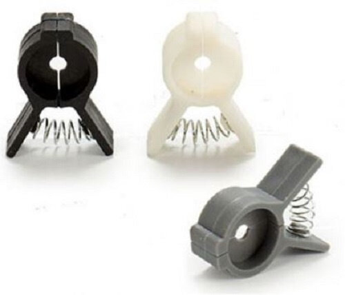vershoudclips 3 x 3 cm wit/zwart/grijs 12 stuks