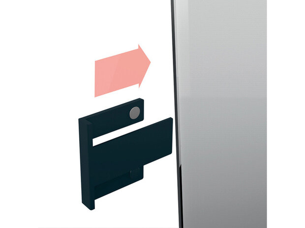 stiftenhouder glasbord 7,5 x 3,7 cm grijs 2-delig