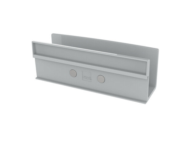 stiftenhouder glasbord 16 x 5,4 x 4,3 cm grijs 2-delig