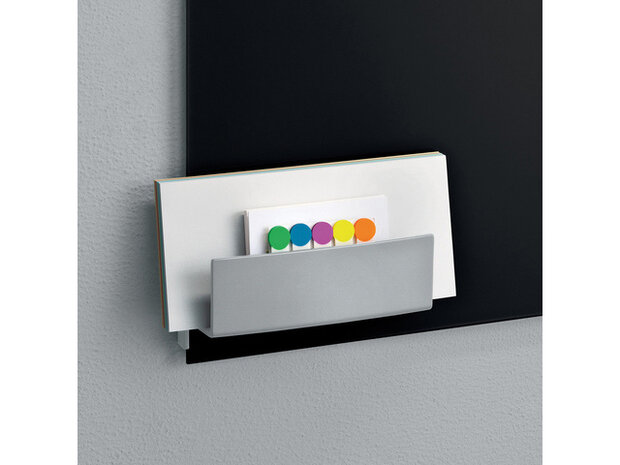 stiftenhouder glasbord 16 x 5,4 x 4,3 cm grijs 2-delig