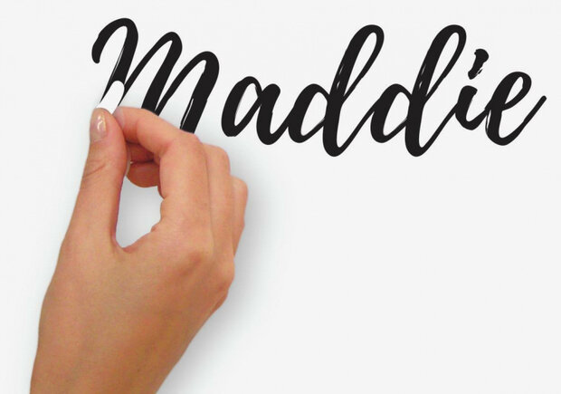 muursticker Brush Alphabet vinyl zwart 131-delig
