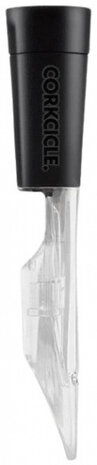 wijnschenker 12,5 x 2,4 cm zilver/zwart