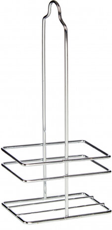 olie- en azijnfleshouder 11 x 5,7 x 23 cm staal zilver