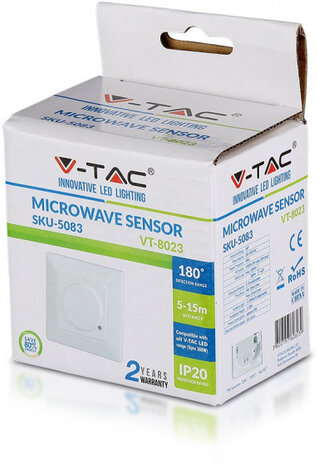 microgolfsensor VT-8049 220-240V IP20 8,8 x 5,5 cm wit