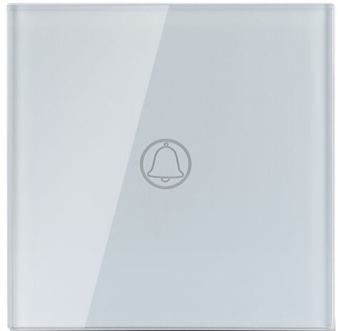 deurbel VT-5411 5 tot 500W 8,6 cm polycarbonaat/glas wit