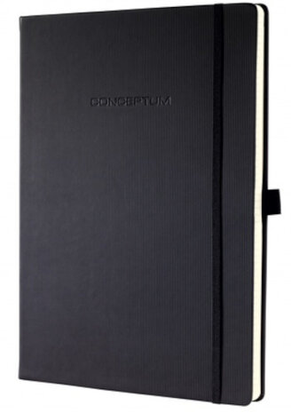 notitieboek Conceptum Pure A4 gelinieerd hardcover zwart