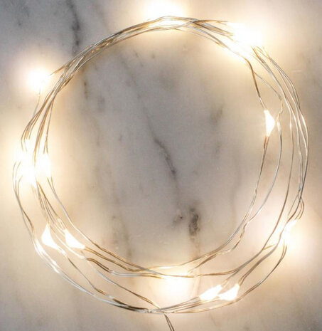 lichtsnoer led 182 cm koper zilver wit