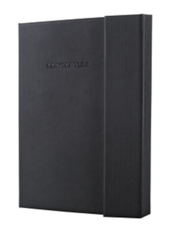 notitieblok Conceptum Pure A5 gelinieerd hardcover zwart