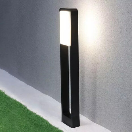 padverlichting Bollard VT-33 led 10W 3000K IP65 zwart