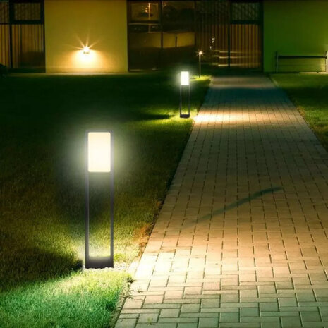 padverlichting Bollard VT-33 led 10W 3000K IP65 zwart