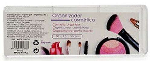 make-up doos 20 x 7 x 3,5 cm polypropyleen transparant