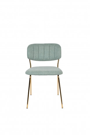 eetkamerstoel Jolien 79 x 56,5 x 49 cm groen/goud