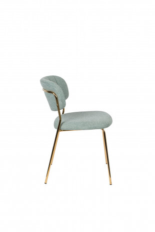 eetkamerstoel Jolien 79 x 56,5 x 49 cm groen/goud