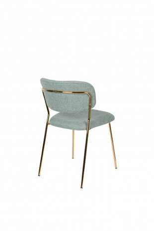 eetkamerstoel Jolien 79 x 56,5 x 49 cm groen/goud