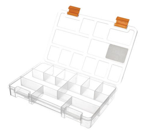 opbergbox 23&nbsp;x&nbsp;15&nbsp;cm kunststof transparant 15 vakken