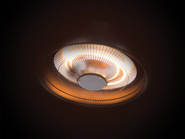 terrasverwarmer hangend 1500W 43 cm aluminium zwart