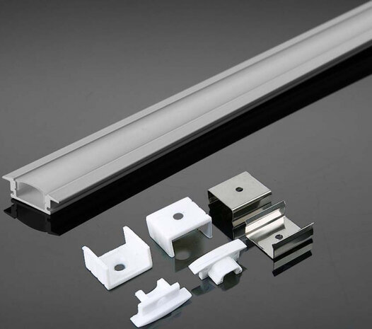 led-strip profiel VT-8122 200 cm aluminium zilver/matwit