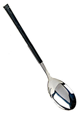 lepel 21 x 4,3 cm RVS zwart/zilver