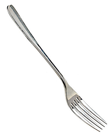 tafelvork 20,7 x 2,5 cm RVS zilver