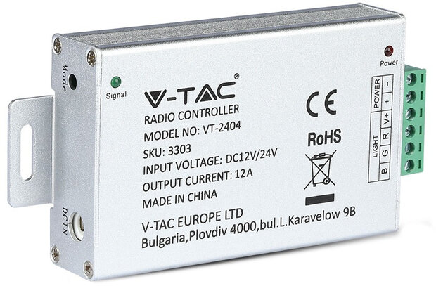 afstandsbediening VT-2404 radio 10,5 cm grijs 4 knoppen