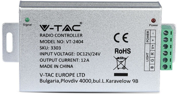 afstandsbediening VT-2404 radio 10,5 cm grijs 4 knoppen