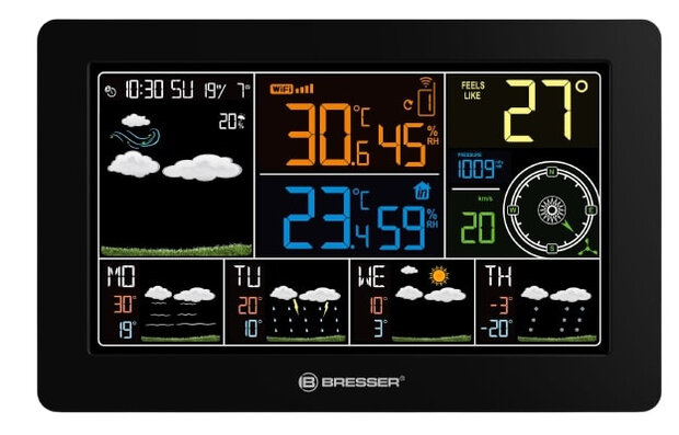 weerstation 4Cast draadloos 20,5 cm zwart 3-delig