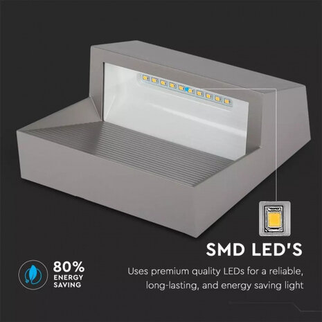 trapverlichting VT-1172 led 3W 4000K 210lm 154 mm grijs